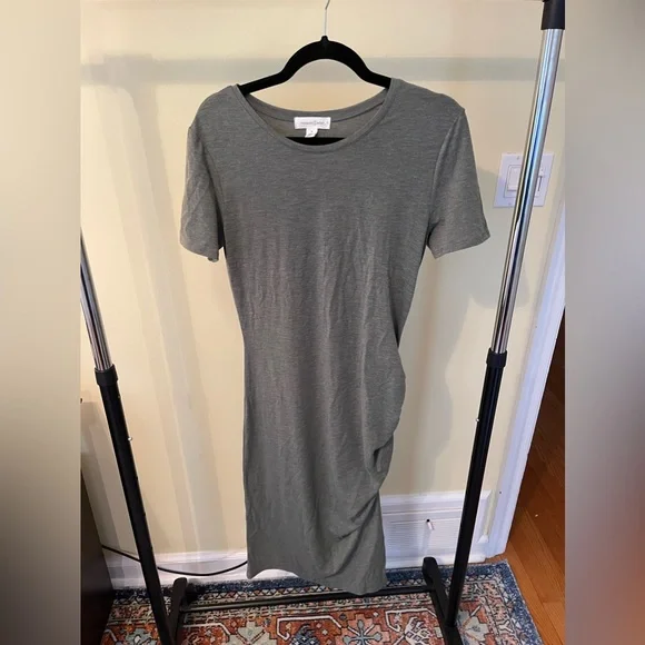 Treasure & Bond | Dresses | Treasure Bond Green Beetle Heather Side Ruched  Bodycon Dress | Poshmark